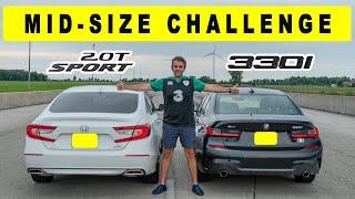 Honda Accord Sport 2.0t takes on BMW 330i X Drive drag and roll race