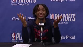 Tyrese Maxey talks Game 2 Loss vs Knicks Postgame Interview 