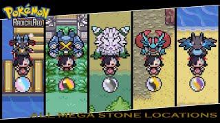 Pokemon Radical Red 4.1 - All Mega Stone & Gmax Stone Locations