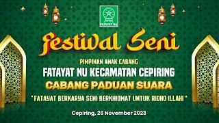 PR Kaliayu  Lomba Paduan Suara Festival Seni PAC Fatayat NU Kec Cepiring  26 Nov 2023