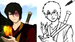 How To Draw ZUKO from Avatar The Last Air Bender  Step-by-Step Tutorial Easy