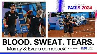 INCREDIBLE  Andy Murray & Dan Evans comeback from 4-9 in the deciding match tie-break #Paris2024