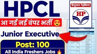 HPCL Junior Executive Permanent Jobs Vacancy  Salary ₹40000+  HPCL Recruitment 2024 