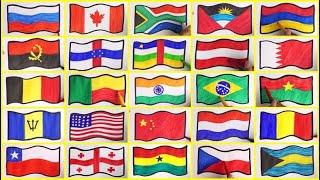 Drawing Flags From 28 Countries  Which One You Country?