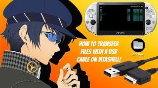 How To Transfer Files With A USB Cable On VitaShell - Transfer From Vita To PC #HENkaku #VitaShell