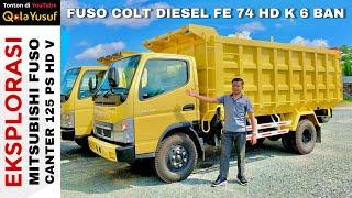 Mitsubishi Canter 125 PS HD V  Fuso Colt Diesel FE 74 HD K 6 Ban Super Power Karoseri Dump Truck