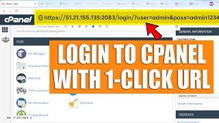 LIVE How to login to your cPanel via direct URL in 1 click?