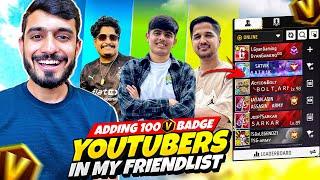 Add 100 V Badge Youtuber To Friendlist Just In 24 Hours‍️  Hard Challenge EP 7