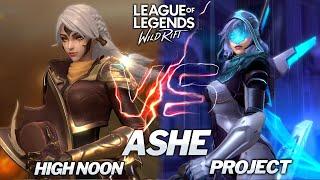 High Noon Ashe VS Project Ashe Skins Comparison Wild Rift