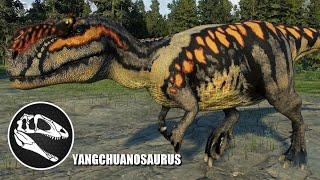 2 Yangchuanosaurus vs 2 Ceratosaurus 2 Carnotaurus & 2 Daspletosaurus - JWE 2 Mods 4K 60FPS
