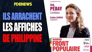 LA GAUCHE ARRACHE LES AFFICHES DE PHILIPPINE