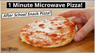 1 Minute MICROWAVE PIZZA  The EASIEST 1 minute Pizza Recipe