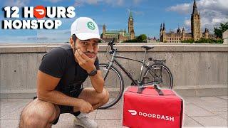 I Worked 12 HOURS NONSTOP For DOORDASH On A BIKE In OTTAWA
