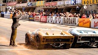 Witness The Best Ford vs Ferrari Race Scenes  FORD V FERRARI  MOVIES REELS