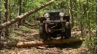 Jeep Willys Cj2ax2 on the trails around Cadillac Mi.