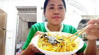 mukbang mie sepagety ayam rebus lalapan rumput laut @jandamanis8301