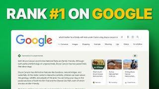 How To Get To The Top of Google Rank #1