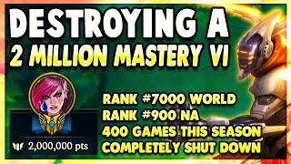 BEATING A 2000000 MASTERY VI AS MASTER YI  League of Legends Master Yi Jungle Full Gameplay