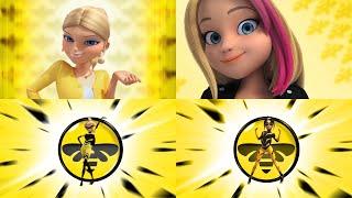 Miraculous Ladybug  Queen Bee and Vesperia Transform Together SCENE 2x24 Malediktator FANMADE 