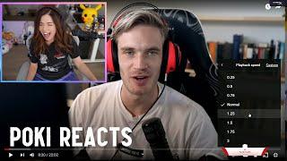 Pokimane Reacts To PewDiePie My 7 Billion $ Setup Tour FULL REACTION