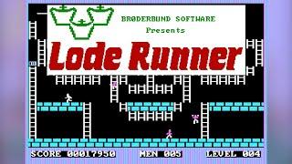 Lode Runner - gameplay - Broderbund 1983 - PC  DOS - puzzle platformer -  Apple II VIC-20 C64