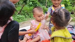 Dia and her children returned to their hometown to help poor people grow wet rice.