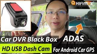 How to Install HD USB Car DVR Dash CAM ADAS Android Car Stereo GPS Black box HD 1080P connection