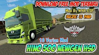 Share & Download Free Mod Terbaru Truck Hino 500 NewGen HSD by WNR ESP  BUSSID