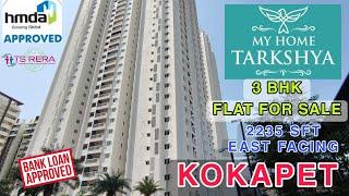 #myhome HIGHRISE GATED COMMUNITY 3 BHK FLAT FOR SALE KOKAPET  HYDERABAD ELIP PROPERTY