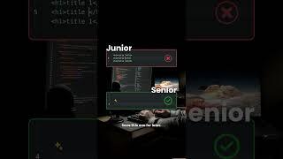 Junior vs Senior developer #webdev