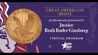 Smithsonian’s Great Americans Medal  Justice Ruth Bader Ginsburg Award Program & Object Donation
