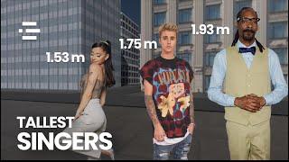 Height of Singers from Shortest to Tallest 3D Comparison