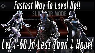 Fastest Way To Level Characters Get Max EXP in 1 Hour Injustice Experience Leveling Guide