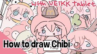 How to draw Chibi with Veikk tablet