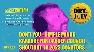 Dont You Forget About Me - Simple Minds - Dry July 2023 Karaoke for Cancer Council