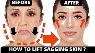 ANTI-AGING FACE EXERCISES FOR SAGGING SKIN SAGGY CHEEKS JOWLS LAUGH LINES FOREHEAD FROWN LINES