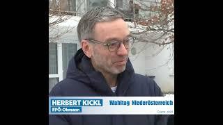 NÖ-Wahl 2023 Herbert Kickl im Interview vor seiner Stimmabgabe