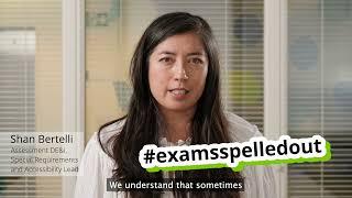 #examsspelledout  What happens if something goes wrong before or during my exam?