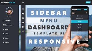 Responsive Sidebar Menu Dashboard Template UI - Using CSS HTML & JQuery