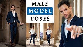 MALE MODEL POSES FOR PHOTOGRAPHY  how to pose with a SUIT