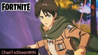 Fortnite - Eren Jaeger Skin Scout Uniform Gameplay HD