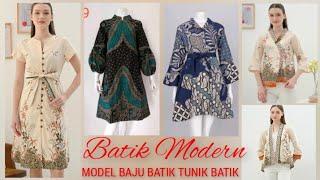 Batik Modern 47 MODEL BAJU BATIK TUNIK BATIK DRESS DAN ATASAN BATIK PILIHAN