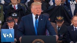 President Donald Trump Honors Normandy Vets in France