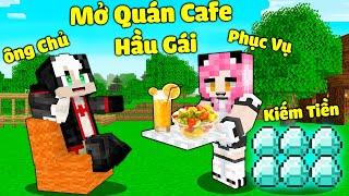 MỀU THỬ THÁCH 24H LÀM NGƯỜI HẦU CHO REDHOOD TRONG MINECRAFT*1 NGÀY MỀU LÀM VIỆC Ở QUÁN CAFE HẦU GÁI