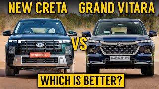 Creta 2024 Vs Grand Vitara  Comparison  New Hyundai Creta Facelift VS Maruti suzuki grand vitara