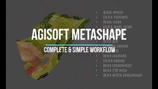 Agisoft Metashape - Complete Tutorial Cloud Mesh DSM DTM Classify Orthoimage - No GCPs