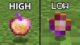 minecraft texture quality HIGH vs LOW