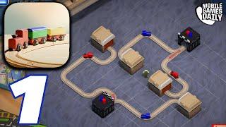 Teeny Tiny Trains Get trains from A to B - Gameplay Walkthrough Part 1 iOS Android