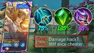 BRUTAL DAMAGE ALICE NEW PERFECT FULL DAMAGE BUILD AND EMBLEM 2024  MANIAC 100% BROKEN 