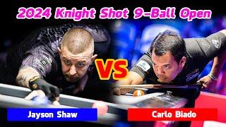 Jayson Shaw vs Carlo Biado  2024 Knight Shot 9-Ball Open #knightshotopen #highlightbilliardstv